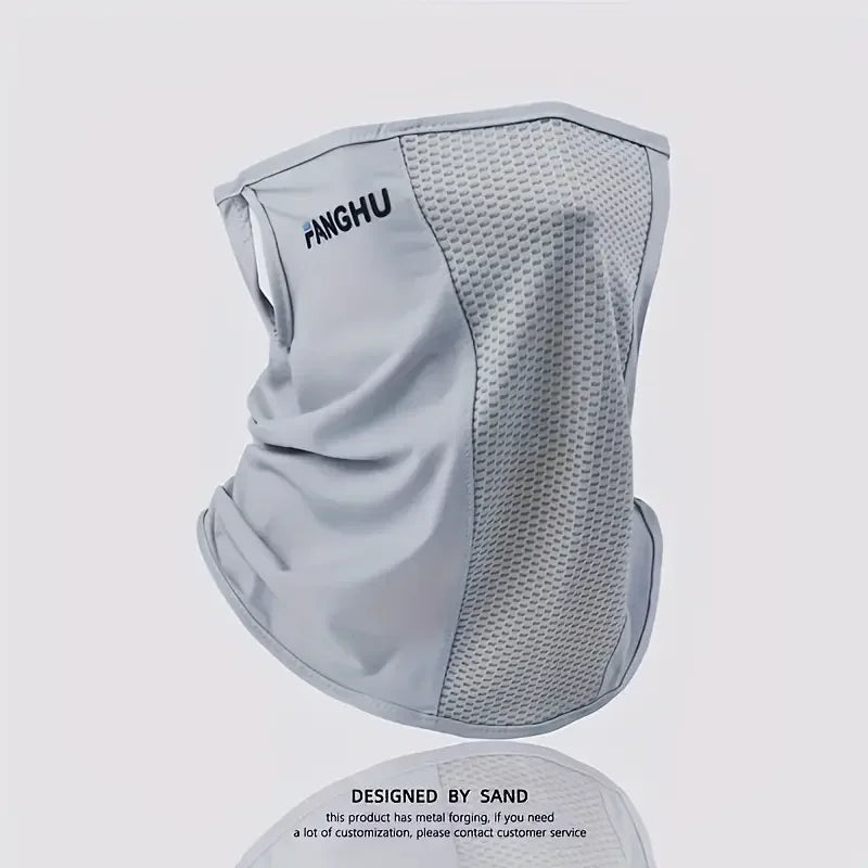 1Pcs Summer Ice Silk Cycling Masks Hanging Ear Breathable Anti-UV Face Scarf Neck Cover for Outdoor Hiking Sunscreen Balaclava
