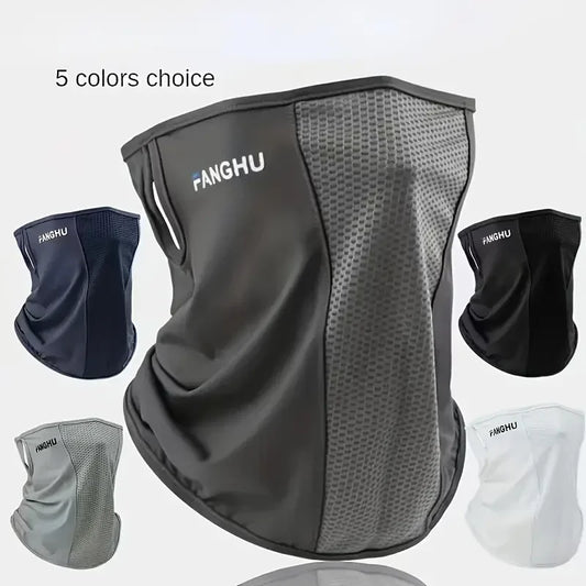 1Pcs Summer Ice Silk Cycling Masks Hanging Ear Breathable Anti-UV Face Scarf Neck Cover for Outdoor Hiking Sunscreen Balaclava