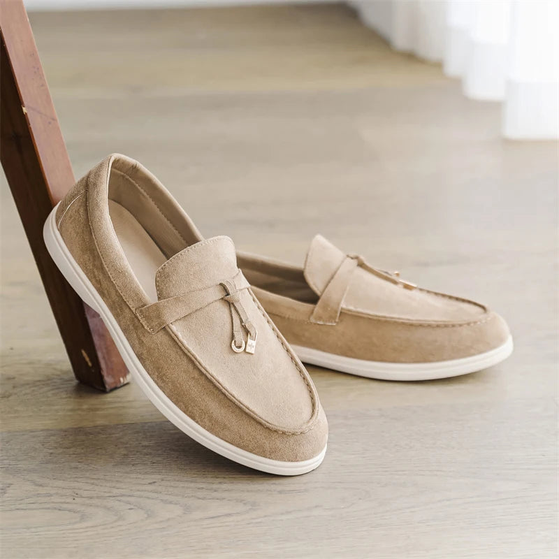 2025 New Men's Slip On Loafers Lightweight Breathable Flats Non Slip Comfort Tassels Fashion Daily Casual Outdoor Walking Shoes
