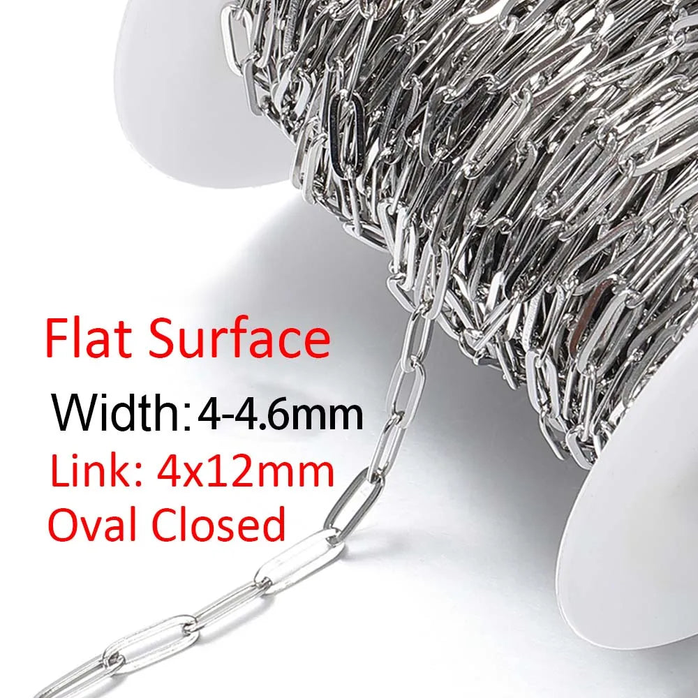 1meter Gold Stainless Steel Chain Multi Styles Star Thick Cable Curb Chains for Necklace Bracelet Jewelry Making DIY No Fade
