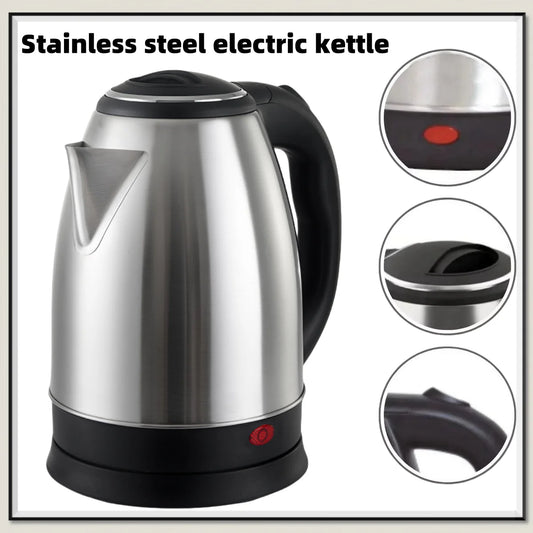 2.0L Large Capacity Electric Kettle Stainless Steel Portable Water Boiler Pot Fast Boil Smart Kettle For Hotel Family Kitchen