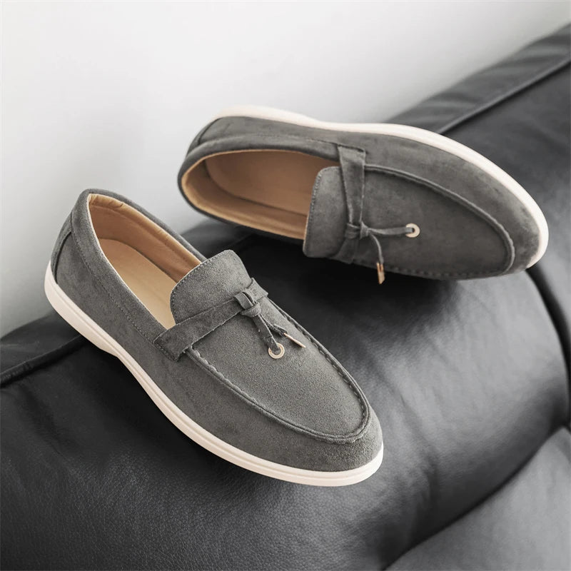 2025 New Men's Slip On Loafers Lightweight Breathable Flats Non Slip Comfort Tassels Fashion Daily Casual Outdoor Walking Shoes