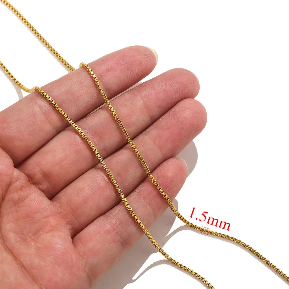2meters Lips Beads Chain Stainless Steel Cable Chains For Jewelry Making DIY Necklace Bracelet Accessories Gold Chain Findings