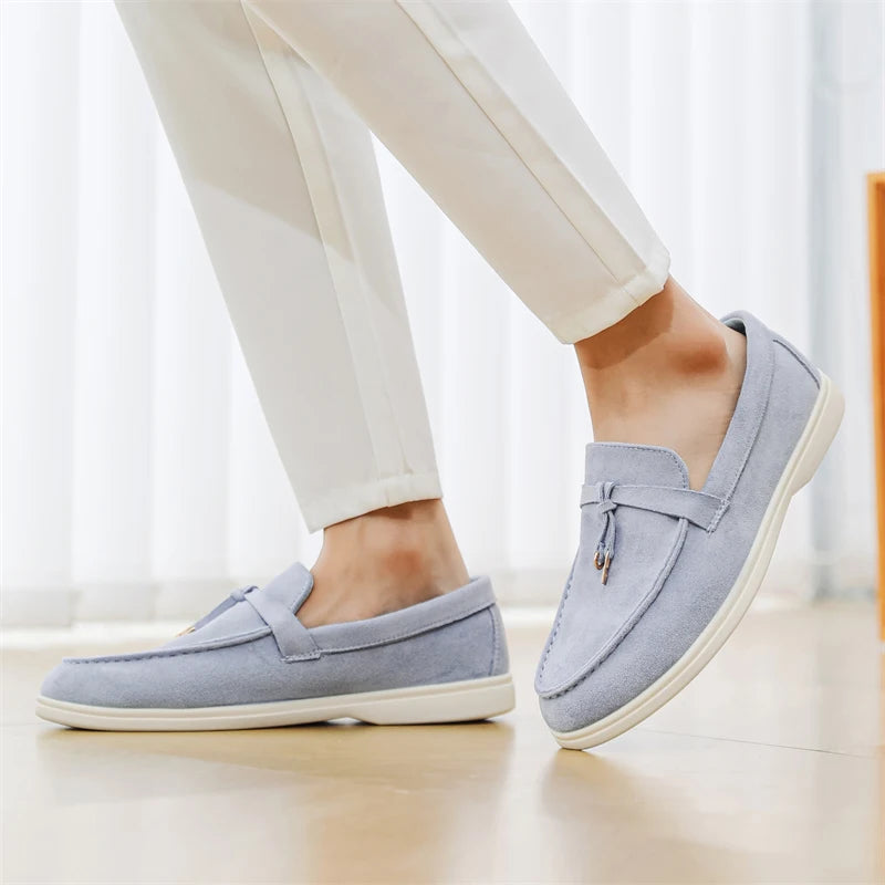 2025 New Men's Slip On Loafers Lightweight Breathable Flats Non Slip Comfort Tassels Fashion Daily Casual Outdoor Walking Shoes