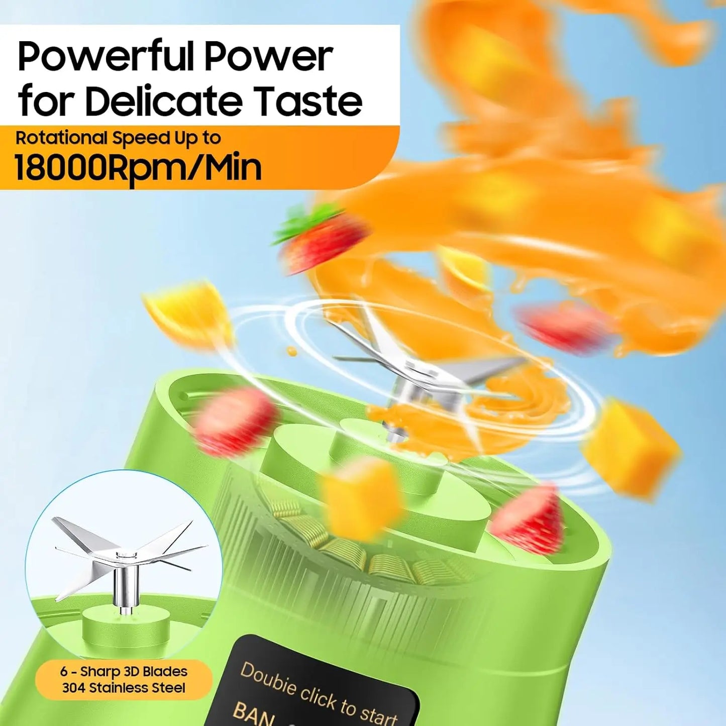 380ml Electric Juicer Portable Smoothie Blender USB Rechargeable Food Processor Fruit Mixer Machine Kitchen Mini Juicer Blender